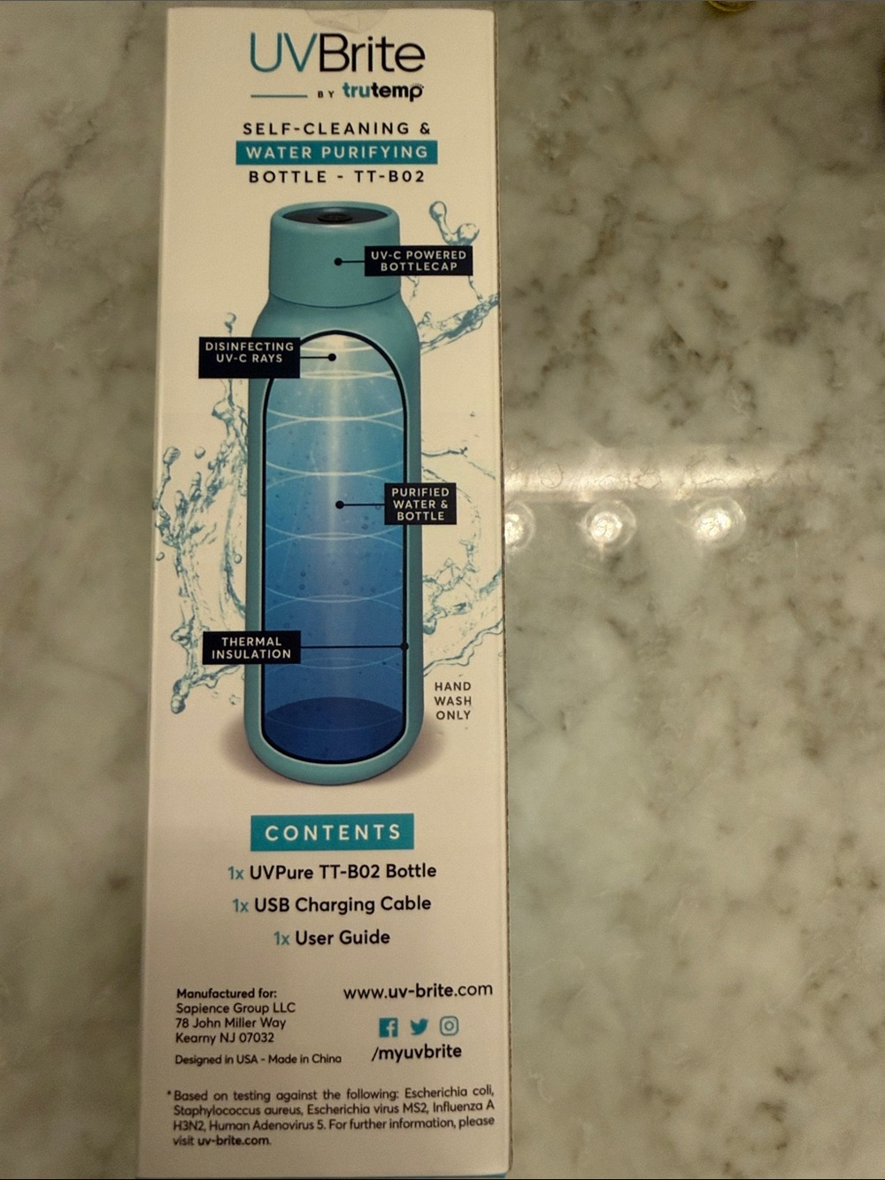 UVBrite Go Bottle Black 18.6 oz - Picture 9 of 10